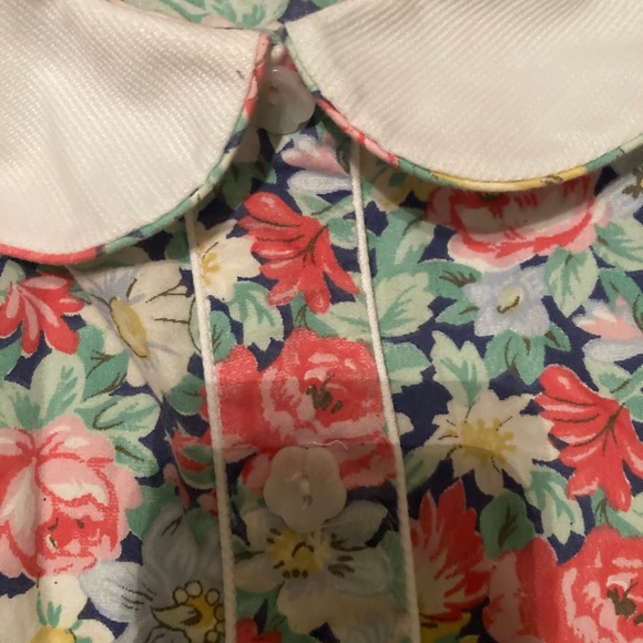 Talbots Kid Floral Dress with Peter Pan Collar Size 5 Short Sleeve - Picture 5 of 7